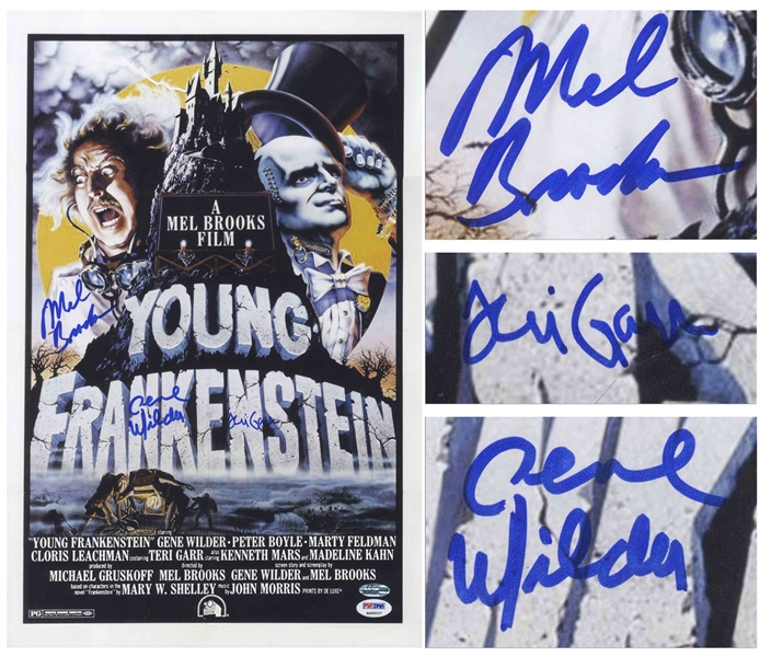 ''Young Frankenstein'' Cast-Signed 12'' x 18'' Photo of the Movie Poster -- With PSA/DNA COA